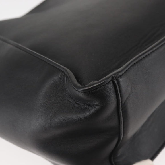 Stella MacCartney Hand Bag Leather Black Gold Auth BA5904