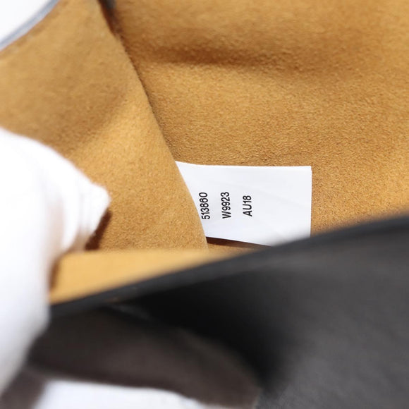 Stella MacCartney Hand Bag Leather Black Gold Auth BA5904