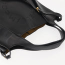 Stella MacCartney Hand Bag Leather Black Gold Auth BA5904-6