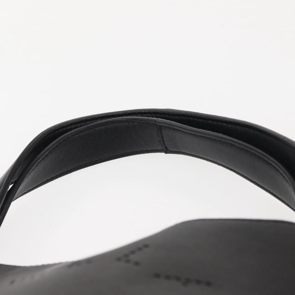 Stella MacCartney Hand Bag Leather Black Gold Auth BA5904