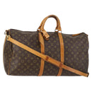 LOUIS VUITTON Monogram Keepall Bandouliere 55 Boston Bag M41414 LV Auth BA5906-1