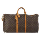 LOUIS VUITTON Monogram Keepall Bandouliere 55 Boston Bag M41414 LV Auth BA5906-2