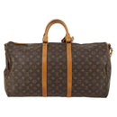 LOUIS VUITTON Monogram Keepall Bandouliere 55 Boston Bag M41414 LV Auth BA5906-3