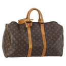 LOUIS VUITTON Monogram Keepall 45 Boston Bag M41428 LV Auth BA5907-1