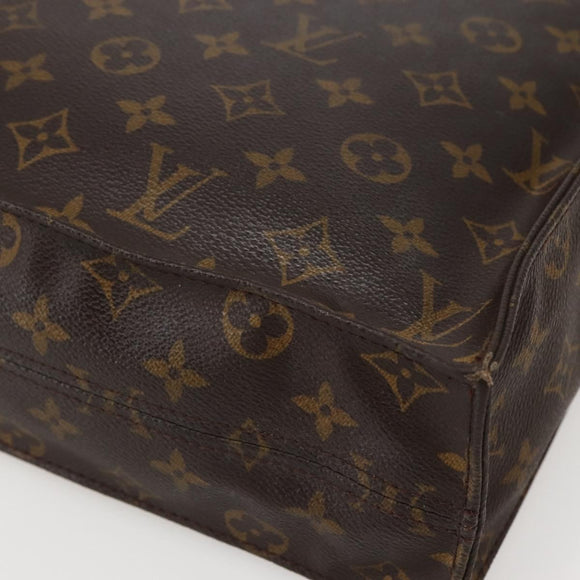 LOUIS VUITTON Monogram Sac Plat Hand Bag M51140 LV Auth BA5908