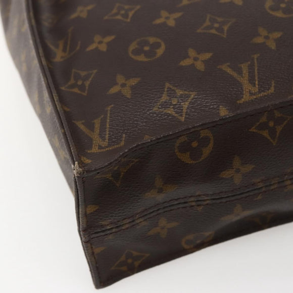 LOUIS VUITTON Monogram Sac Plat Hand Bag M51140 LV Auth BA5908