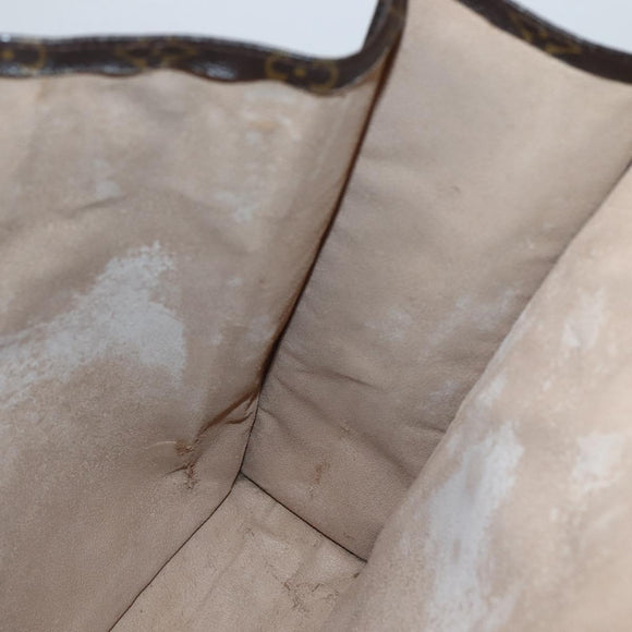 LOUIS VUITTON Monogram Sac Plat Hand Bag M51140 LV Auth BA5908