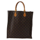 LOUIS VUITTON Monogram Sac Plat Hand Bag M51140 LV Auth BA5908-13