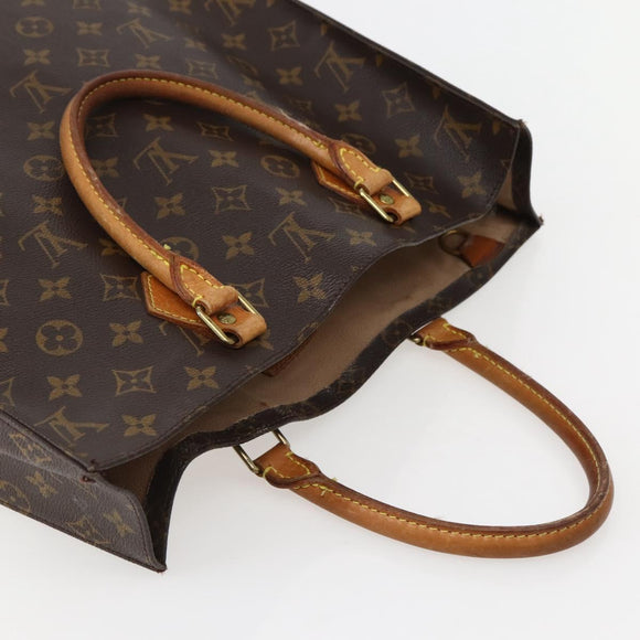LOUIS VUITTON Monogram Sac Plat Hand Bag M51140 LV Auth BA5908