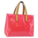 LOUIS VUITTON Monogram Vernis Reade PM Hand Bag Fuchsia Pink M91221 Auth BA5915-1