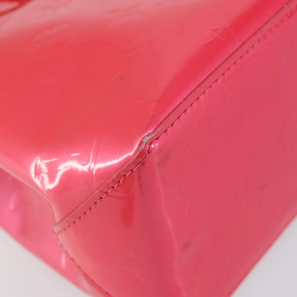 LOUIS VUITTON Monogram Vernis Reade PM Hand Bag Fuchsia Pink M91221 Auth BA5915