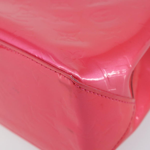 LOUIS VUITTON Monogram Vernis Reade PM Hand Bag Fuchsia Pink M91221 Auth BA5915