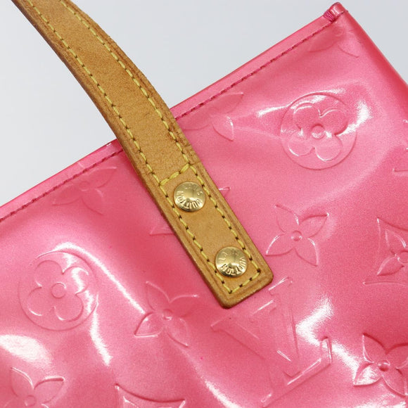 LOUIS VUITTON Monogram Vernis Reade PM Hand Bag Fuchsia Pink M91221 Auth BA5915
