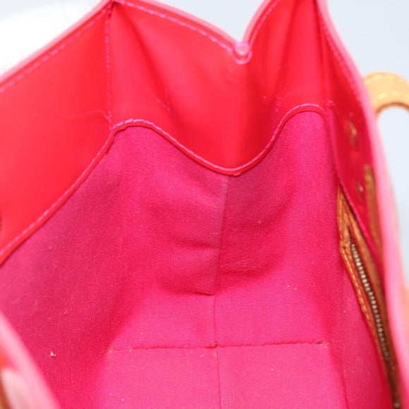 LOUIS VUITTON Monogram Vernis Reade PM Hand Bag Fuchsia Pink M91221 Auth BA5915