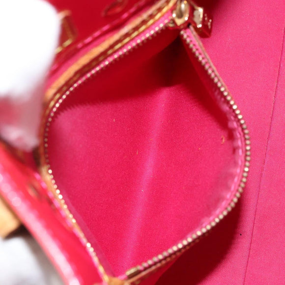 LOUIS VUITTON Monogram Vernis Reade PM Hand Bag Fuchsia Pink M91221 Auth BA5915