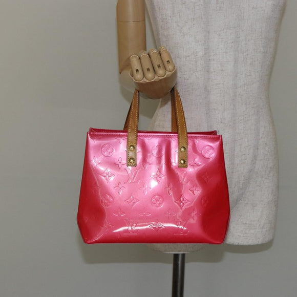 LOUIS VUITTON Monogram Vernis Reade PM Hand Bag Fuchsia Pink M91221 Auth BA5915