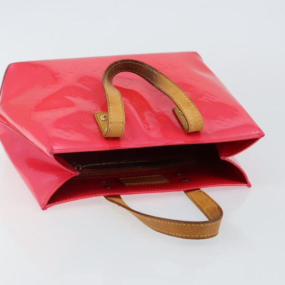 LOUIS VUITTON Monogram Vernis Reade PM Hand Bag Fuchsia Pink M91221 Auth BA5915