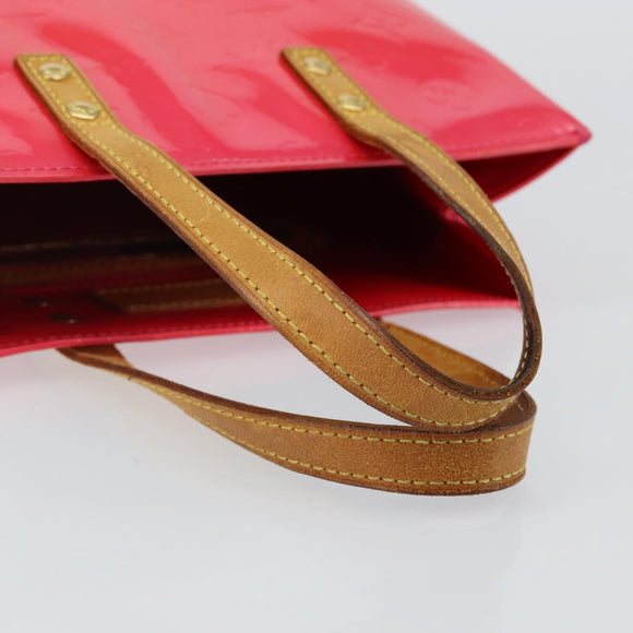 LOUIS VUITTON Monogram Vernis Reade PM Hand Bag Fuchsia Pink M91221 Auth BA5915