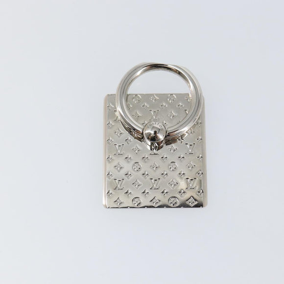 LOUIS VUITTON Monogram Support Telephone Nanogram Silver M67285 LV Auth BA5920