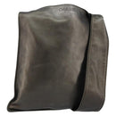 CHANEL Shoulder Bag Leather Silver CC Auth BA5922-1