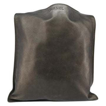 CHANEL Shoulder Bag Leather Silver CC Auth BA5922 - 0