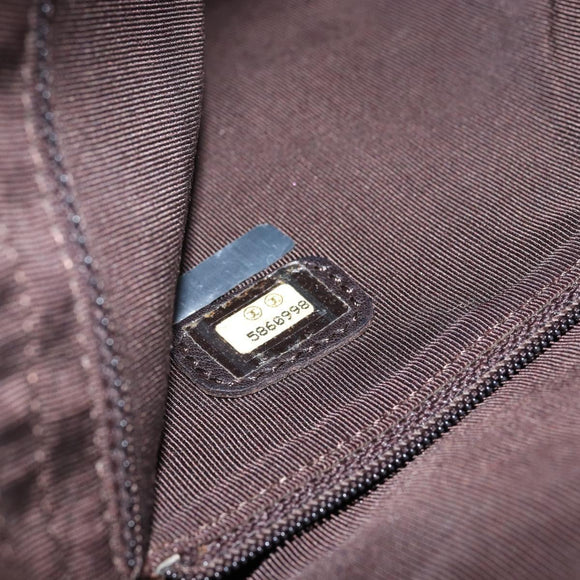 CHANEL Shoulder Bag Leather Silver CC Auth BA5922