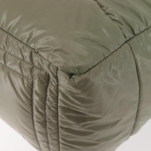 CHANEL Cococoon Tote Bag Nylon Gray Silver CC Auth BA5928