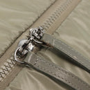 CHANEL Cococoon Tragetasche Nylon Grau Silber CC Auth BA5928-10