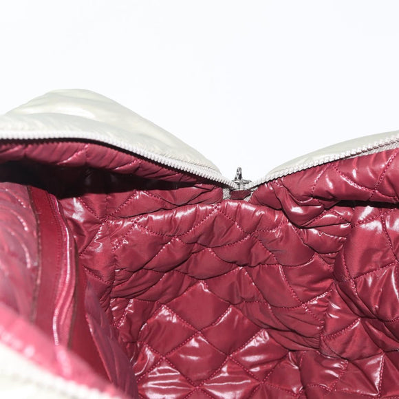 CHANEL Cococoon Tote Bag Nylon Gray Silver CC Auth BA5928