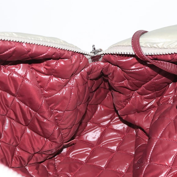 CHANEL Cococoon Tote Bag Nylon Gray Silver CC Auth BA5928