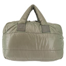 CHANEL Cococoon Tragetasche Nylon Grau Silber CC Auth BA5928-13