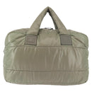 CHANEL Cococoon Tragetasche Nylon Grau Silber CC Auth BA5928-2