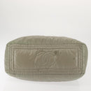 CHANEL Cococoon Tragetasche Nylon Grau Silber CC Auth BA5928-5