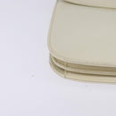 GUCCI Shoulder Bag Leather White Gold Auth BA5930-10