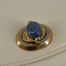 GUCCI Shoulder Bag Leather White Gold Auth BA5930-14