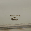GUCCI Shoulder Bag Leather White Gold Auth BA5930-16