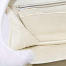 GUCCI Shoulder Bag Leather White Gold Auth BA5930-19