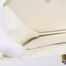 GUCCI Shoulder Bag Leather White Gold Auth BA5930-22