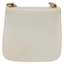 GUCCI Shoulder Bag Leather White Gold Auth BA5930-3