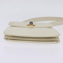 GUCCI Shoulder Bag Leather White Gold Auth BA5930-9