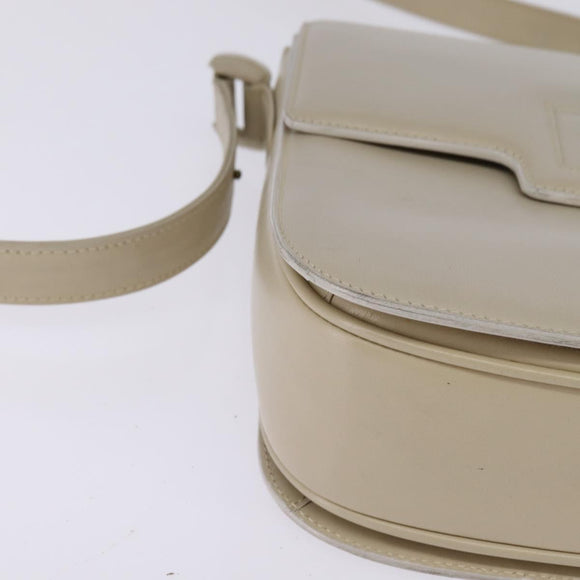 GUCCI Shoulder Bag Leather Beige Gold 26 001 0647 Auth BA5931