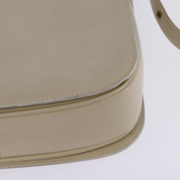 GUCCI Shoulder Bag Leather Beige Gold 26 001 0647 Auth BA5931