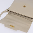 GUCCI Shoulder Bag Leather Beige Gold 26 001 0647 Auth BA5931-15