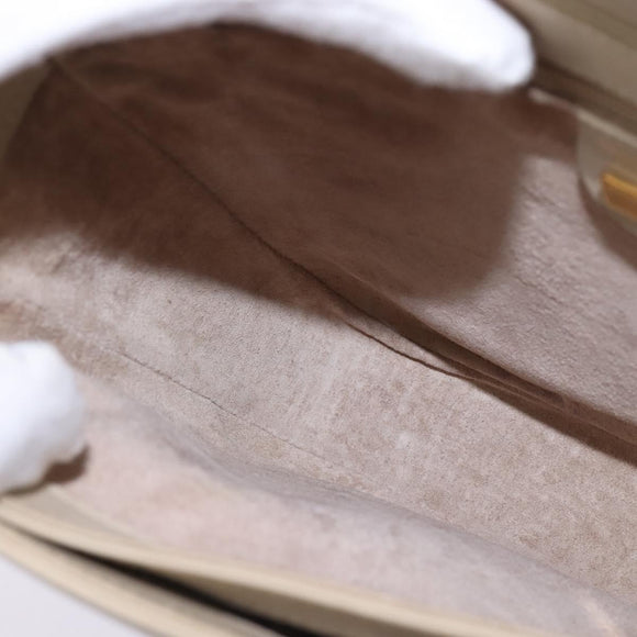 GUCCI Shoulder Bag Leather Beige Gold 26 001 0647 Auth BA5931