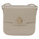 GUCCI Shoulder Bag Leather Beige Gold 26 001 0647 Auth BA5931-2