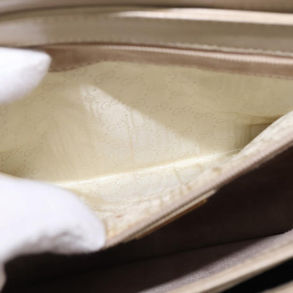 GUCCI Shoulder Bag Leather Beige Gold 26 001 0647 Auth BA5931