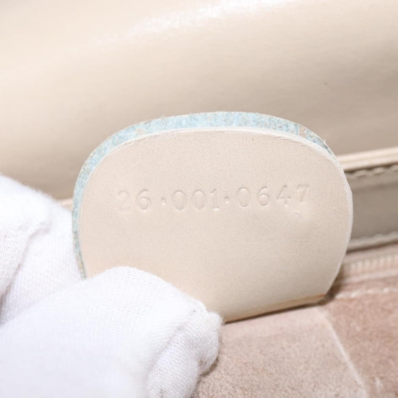 GUCCI Shoulder Bag Leather Beige Gold 26 001 0647 Auth BA5931