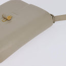 GUCCI Shoulder Bag Leather Beige Gold 26 001 0647 Auth BA5931-6