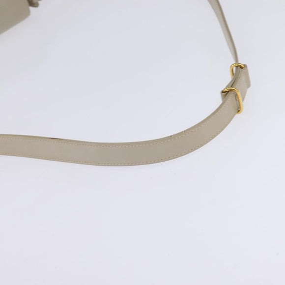 GUCCI Shoulder Bag Leather Beige Gold 26 001 0647 Auth BA5931