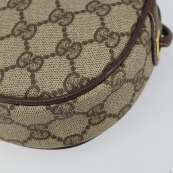 GUCCI GG Supreme Web Sherry Line Bag PVC Beige Gold 007 58 6112 Auth BA5932
